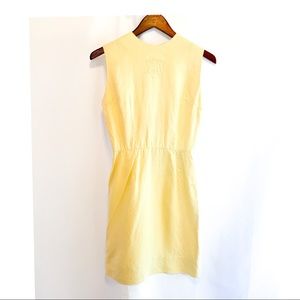Vintage 1960s dress, yellow Jackie o dress Small